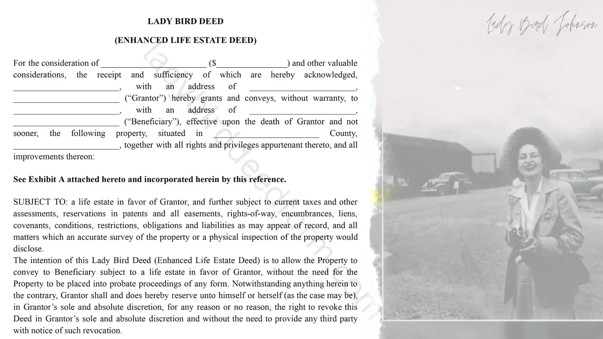 The Lady bird deed is a unique estate planning tool, but it is only available in five states. Lady Bird Deed